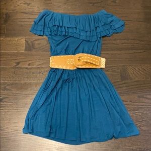 ArdenB off shoulder dress.  Belt included!
